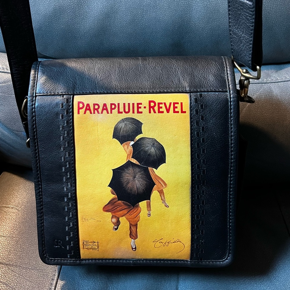 RARE Vintage Stephanie Rise Leather Shoulder Bag Crossbody‎
